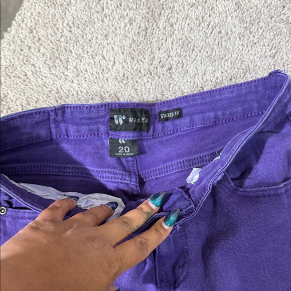 Kids Purple Cargo Jeans - Picture 3 of 4